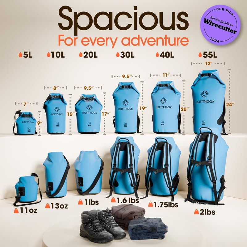 Waterproof Dry Bag Backpack with Phone Case for Kayaking