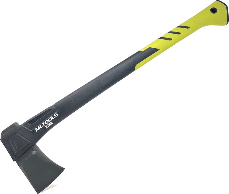 Camping Axe X28A - Fiberglass Ergonomic Handle, High Carbon Steel