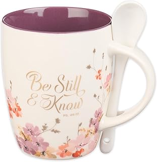 Inspirational Scripture Mug Set for Women - Psalm 46:10, 12 oz.