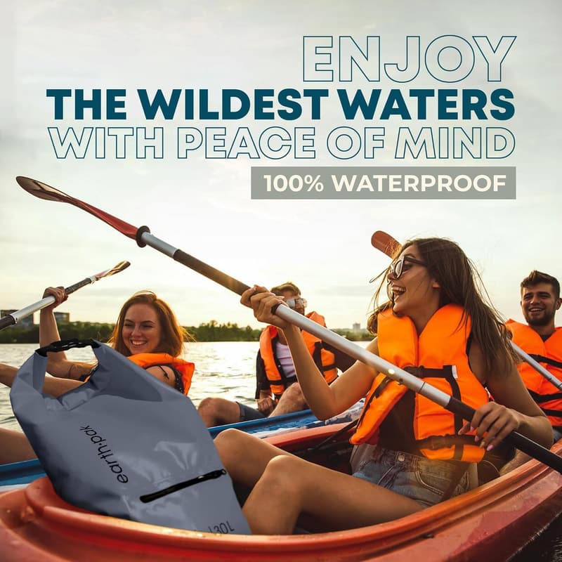 Waterproof Dry Bag Backpack with Zip Pocket