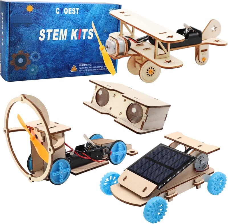 STEM Building Kits for Kids Ages 8-14, Solar Car Projects
