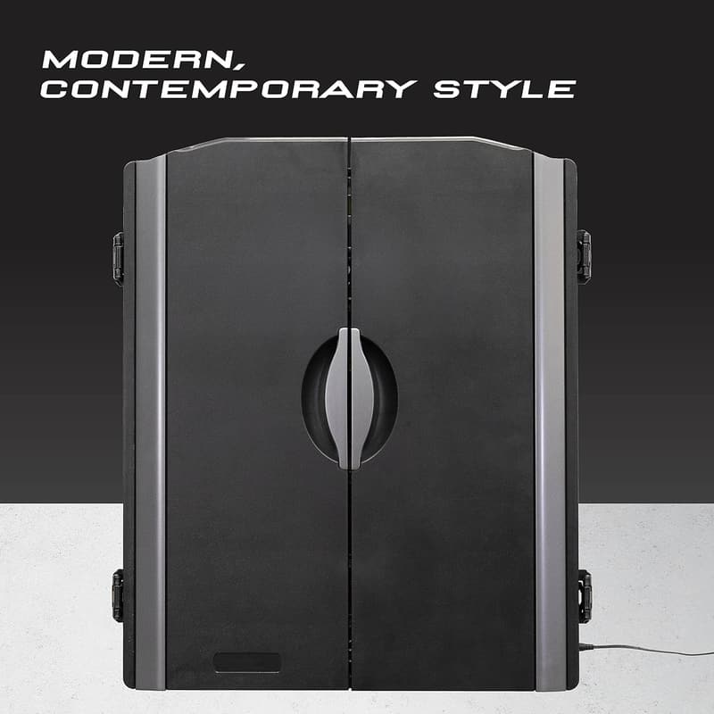 Titanium Electronic Dartboard with Cabinet, Black