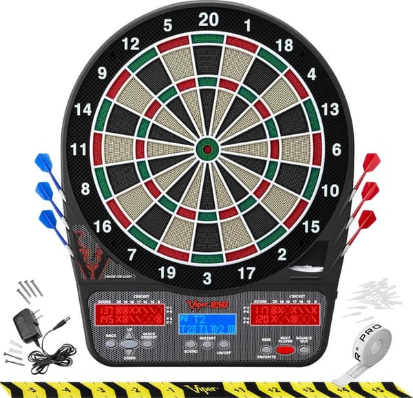 Viper 850 Electronic Dartboard with Ultra Bright Display, 50 Games