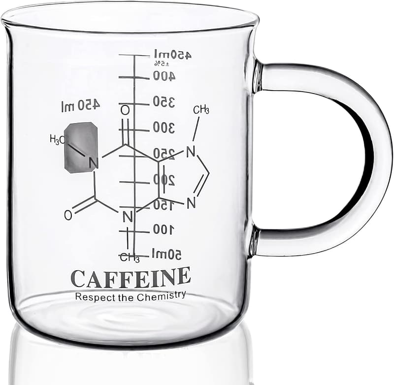 Chemistry Beaker Coffee Mug, 16 oz Borosilicate Glass