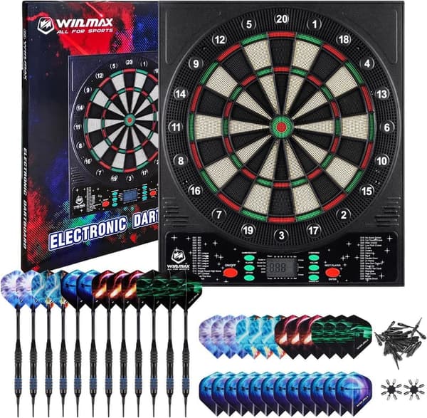 Electronic Dart Board Set with LED Display for 8 Players