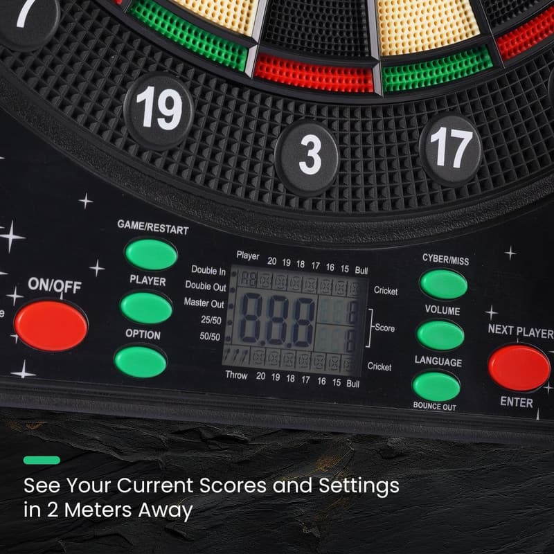 Electronic Dart Board Set with LED Display for 8 Players