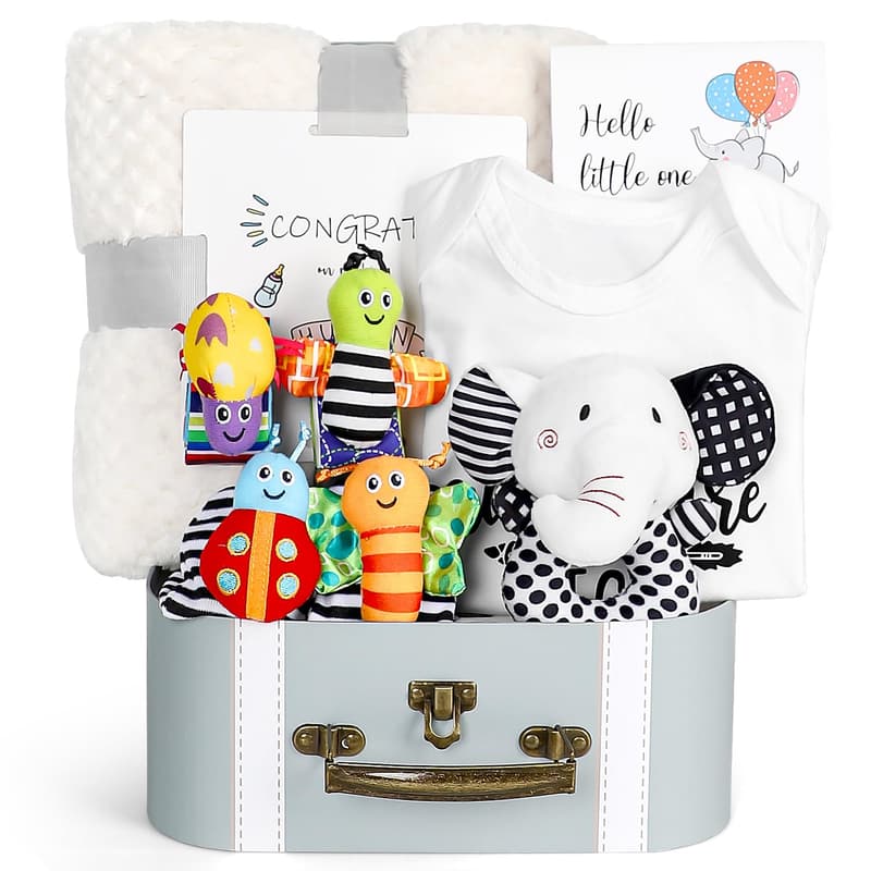 Black and White High Contrast Baby Gift Set for Newborns