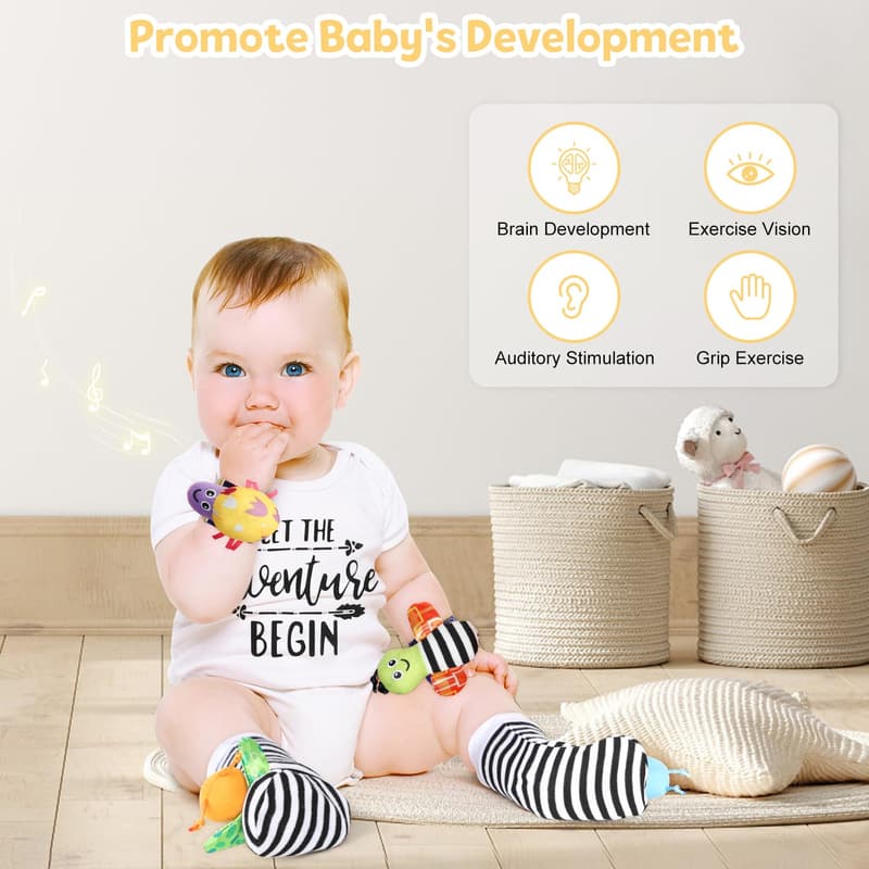 Black and White High Contrast Baby Gift Set for Newborns