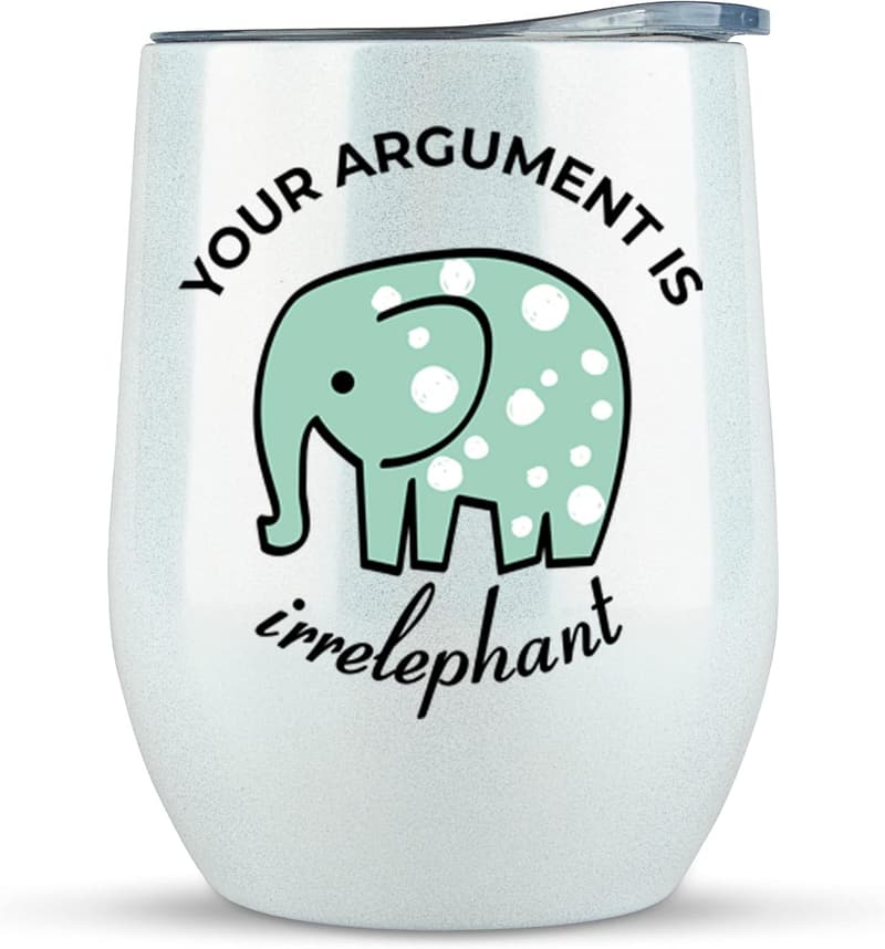 Funny Elephant Tumbler - 12oz Gift for Women & Lawyers