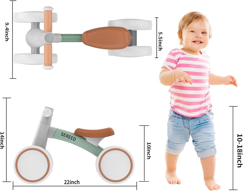 First Birthday Baby Balance Bike for Toddlers, 12-24 Months