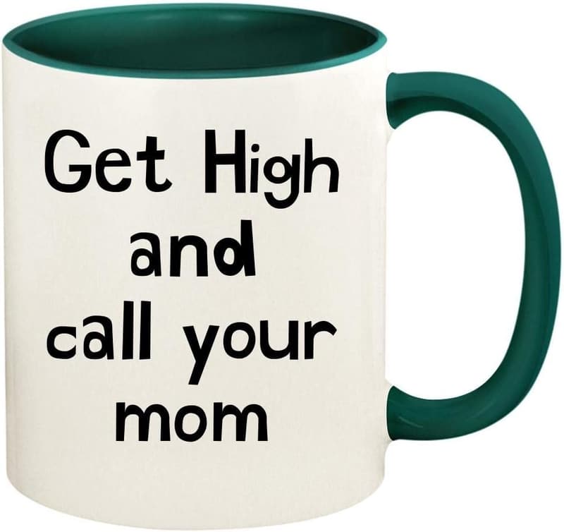 Call Your Mom - 11oz Green Ceramic Coffee Mug