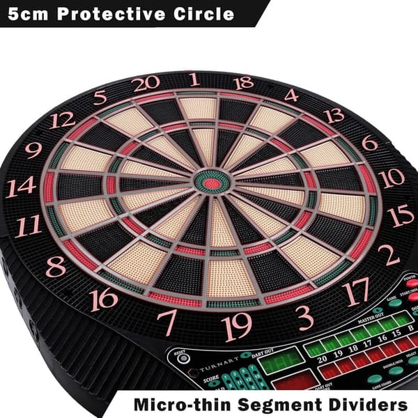 Electronic Dart Board with LED Display for up to 16 Players