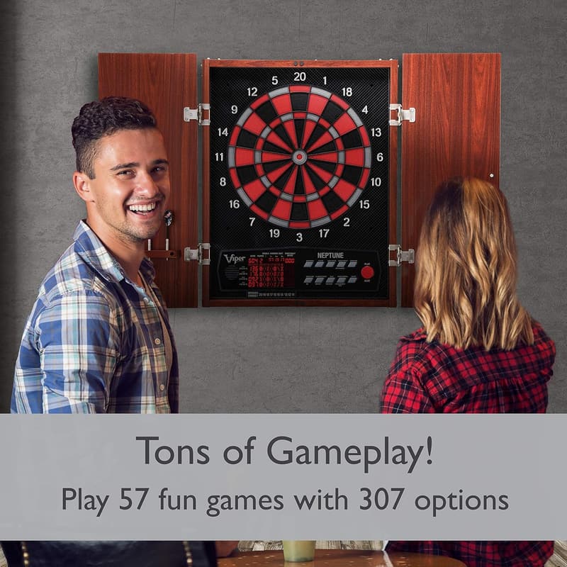 Neptune Electronic Dartboard Pro with 55+ Games & LCD Display