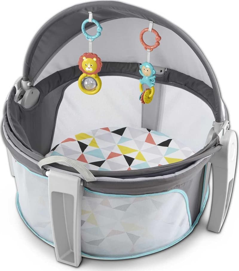 Fisher-Price Travel Bassinet Dome with Toys & Canopy