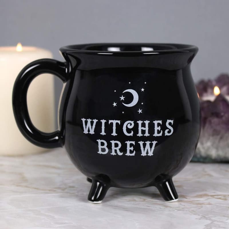 Witches Brew Black Ceramic Cauldron Mug