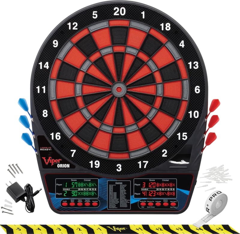 Electronic Dartboard with Dual LCD, Voice Scoring & 43 Games