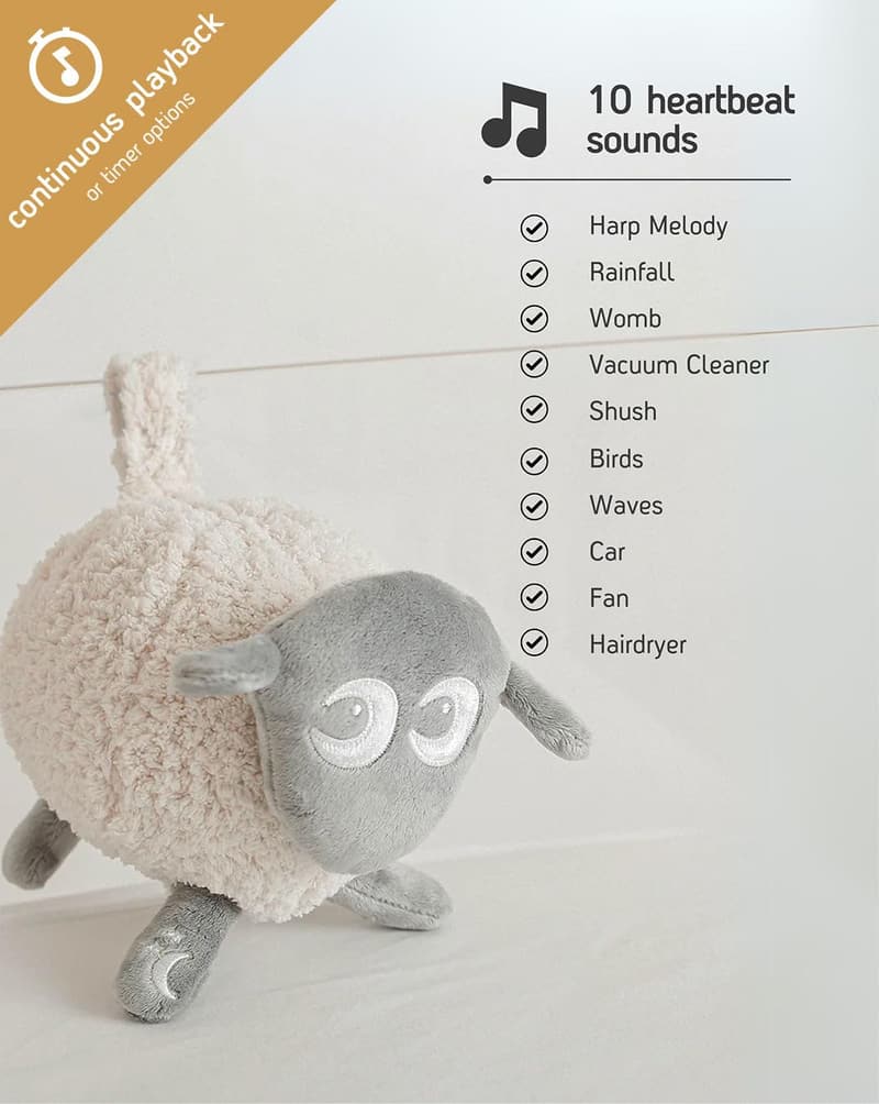 Ewan Deluxe Gray Rechargeable White Noise Machine for Babies