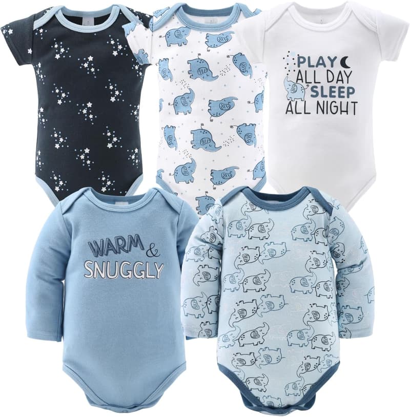 Baby Boy Layette Gift Set - 30-Piece Elephant Collection