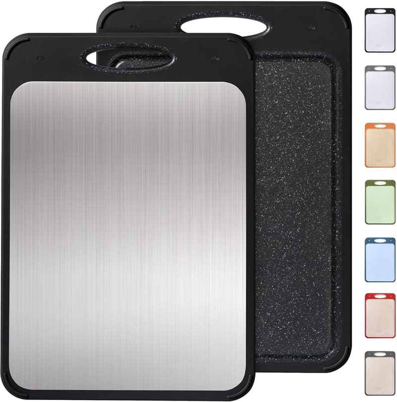 Engagement Gift: 2-in-1 Stainless Steel Cutting Board with Handle