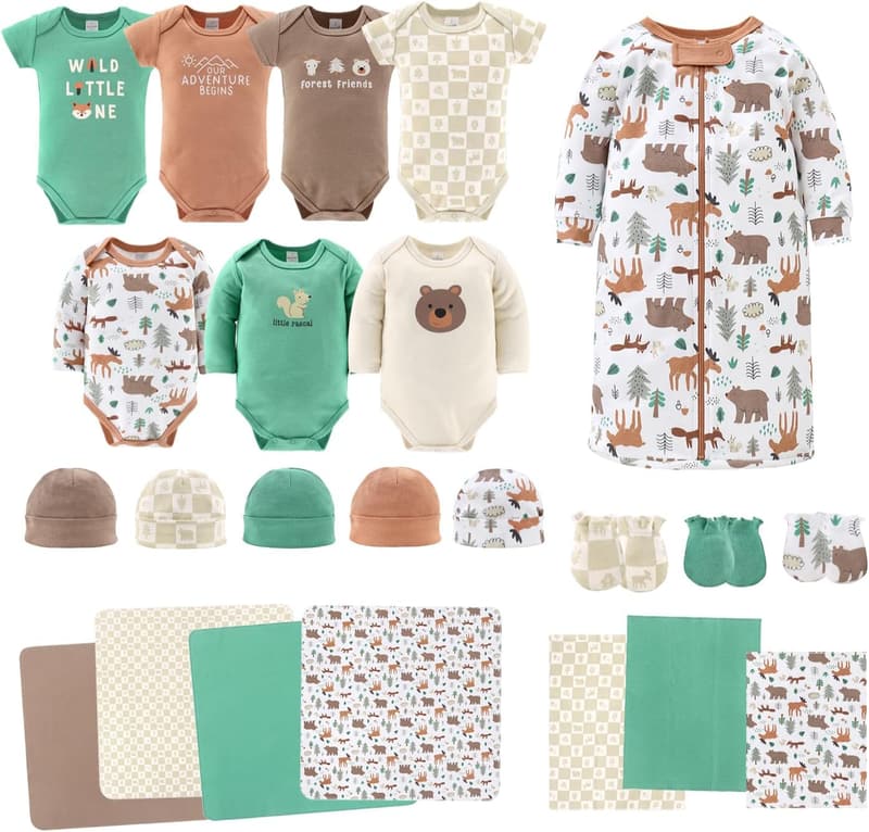 Newborn Baby Boy Gift Set - 23 Piece Layette Essentials