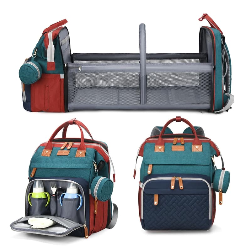 Waterproof Diaper Bag Backpack with Changing Station for Parents