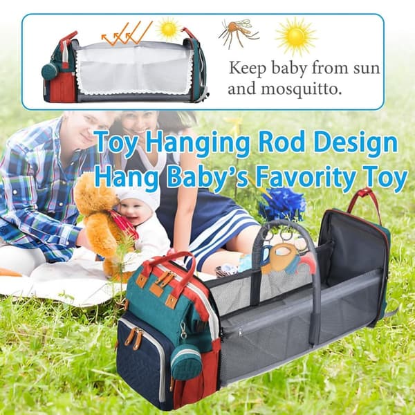Waterproof Diaper Bag Backpack with Changing Station for Parents