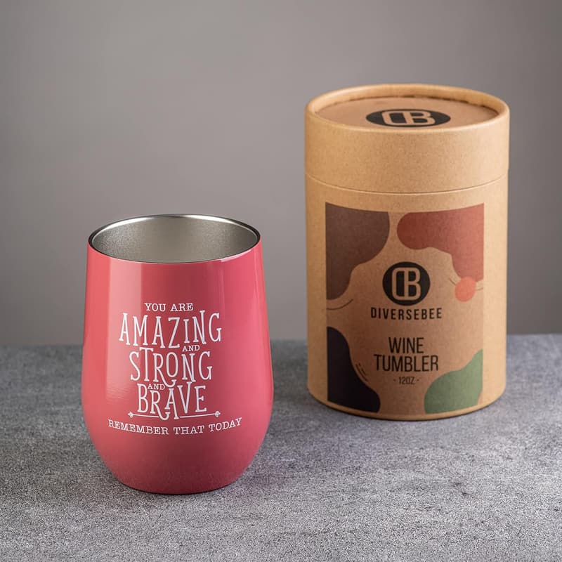 Inspirational Thank You Wine Tumbler for Women & Friends