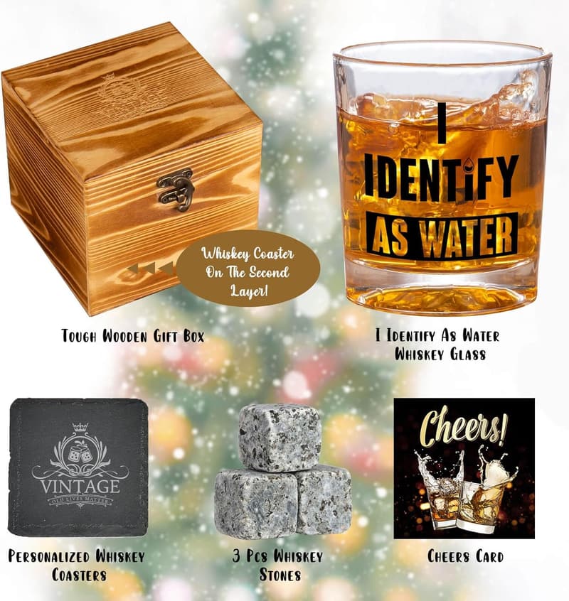 Water Whiskey Set for Father's Day - Unique Gift for Dad
