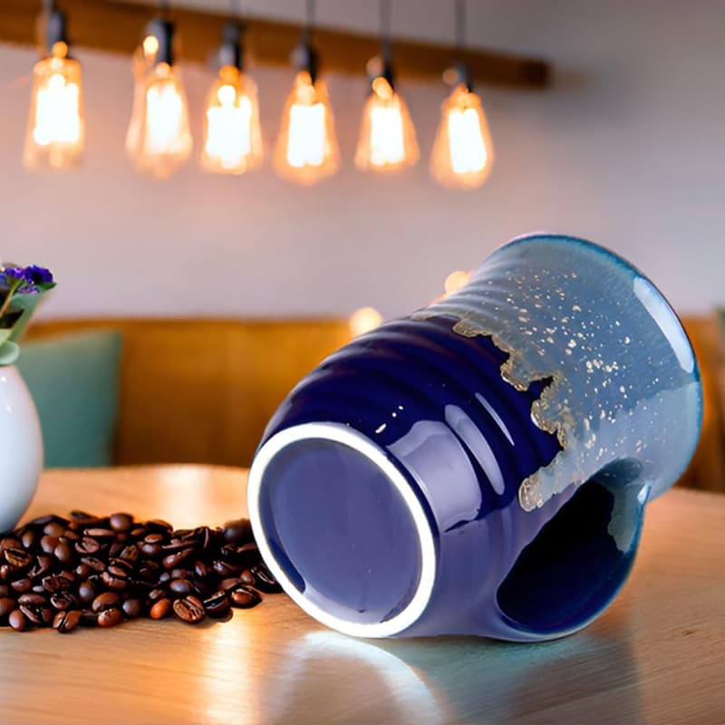 Handmade 16 oz Pottery Hand Warmer Mug for Coffee