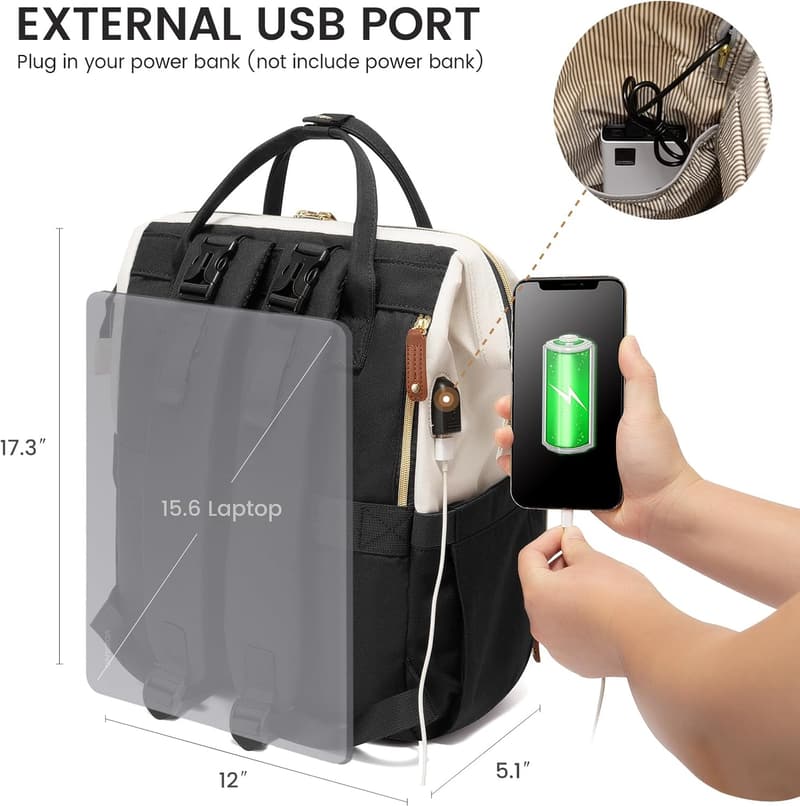 Waterproof Diaper Bag Backpack with Changing Station for Parents