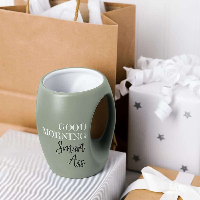 Funny Sarcastic Coffee Mug - Good Morning Smart Ass, 16 oz
