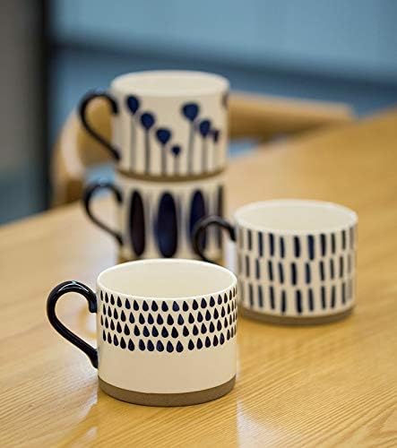 Elegant Hand-Painted 15 oz. Porcelain Mug Set - Gift Pack