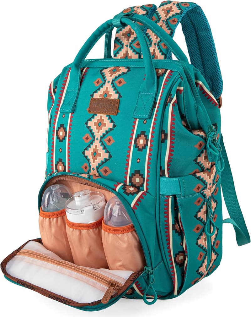 Aztec Diaper Bag Backpack for Moms with Waterproof Pockets