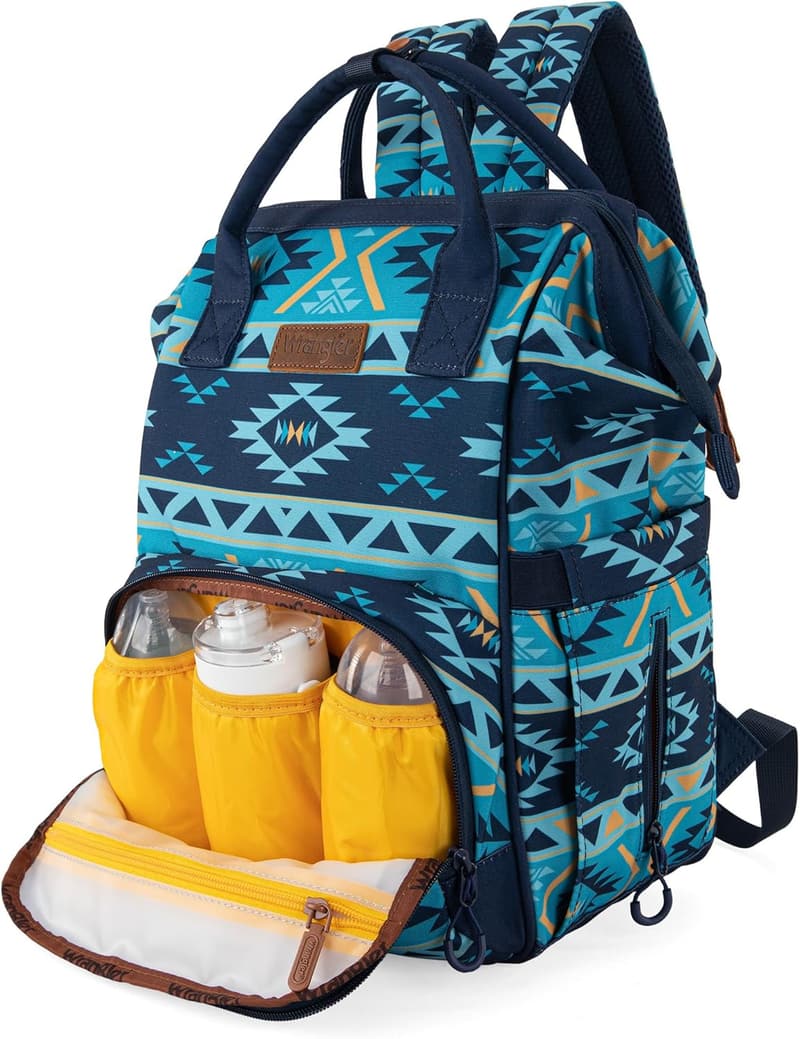 Wrangler Aztec Organized Travel Backpack with Stroller Strap