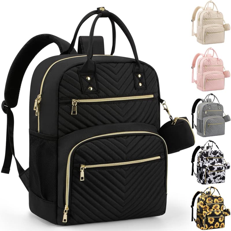 Stylish Large Capacity Diaper Bag Backpack with Pacifier Case
