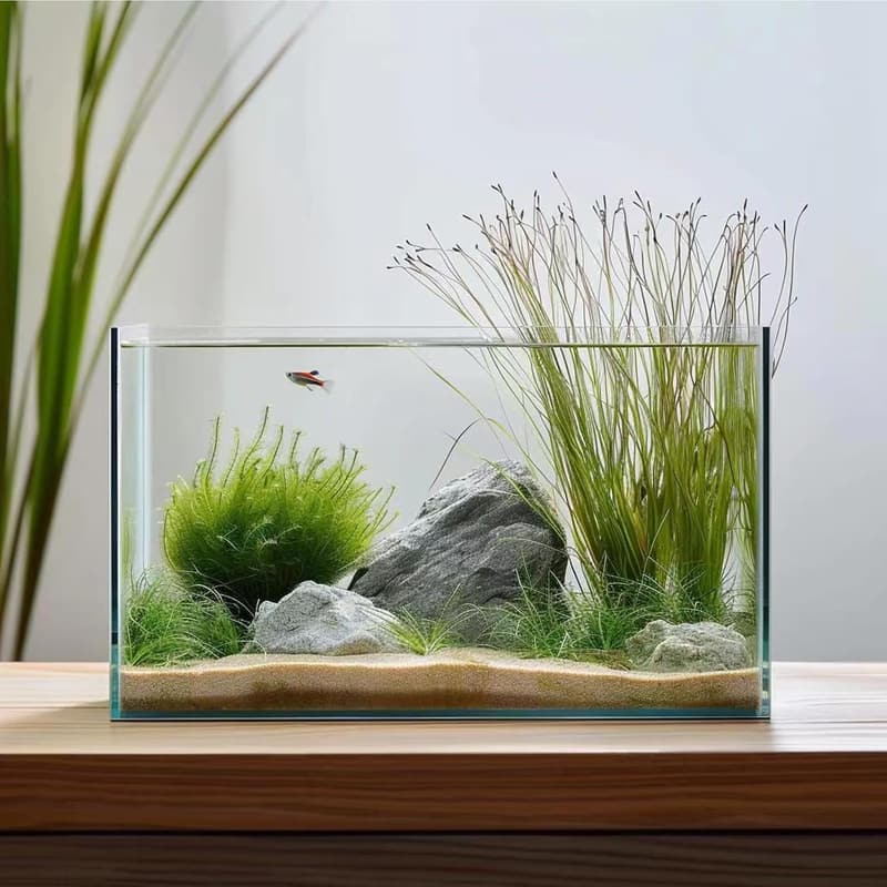 3 Gallon Glass Aquarium for Betta, Goldfish, and Aquatic Plants