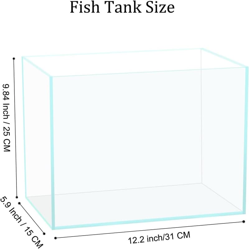 3 Gallon Glass Aquarium for Betta, Goldfish, and Aquatic Plants