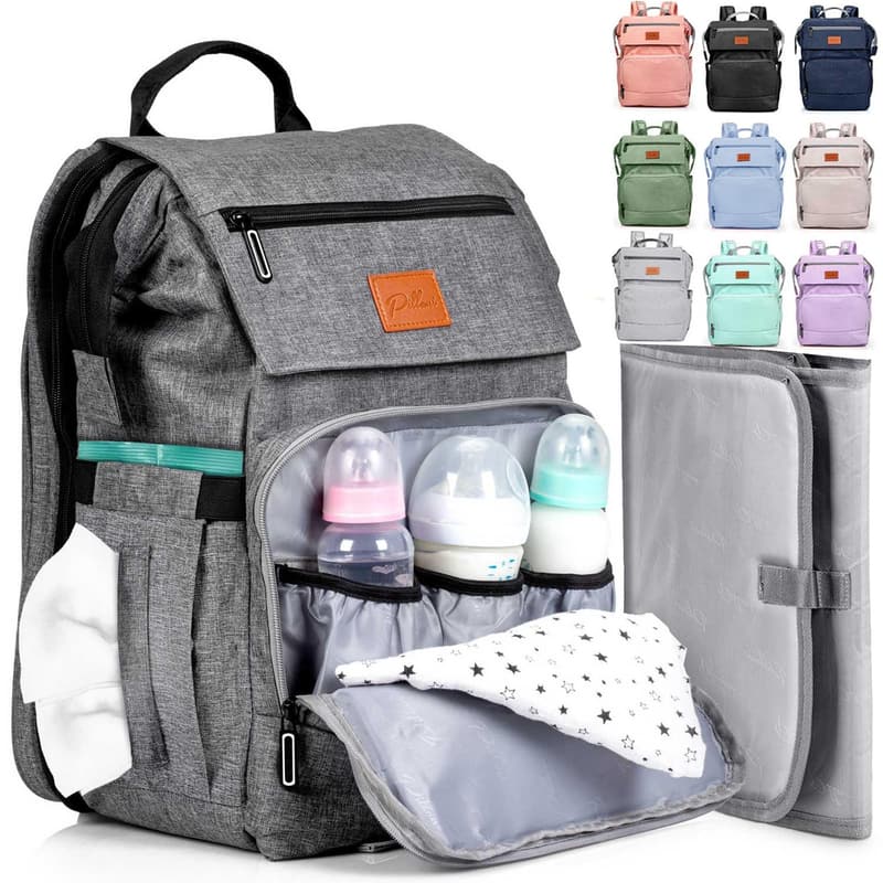 Baby Diaper Backpack with Changing Pad - Travel Essentials for New Moms