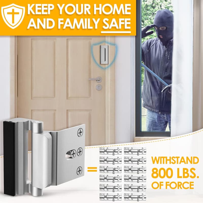 Childproof Home Security Reinforcement Lock - Silver