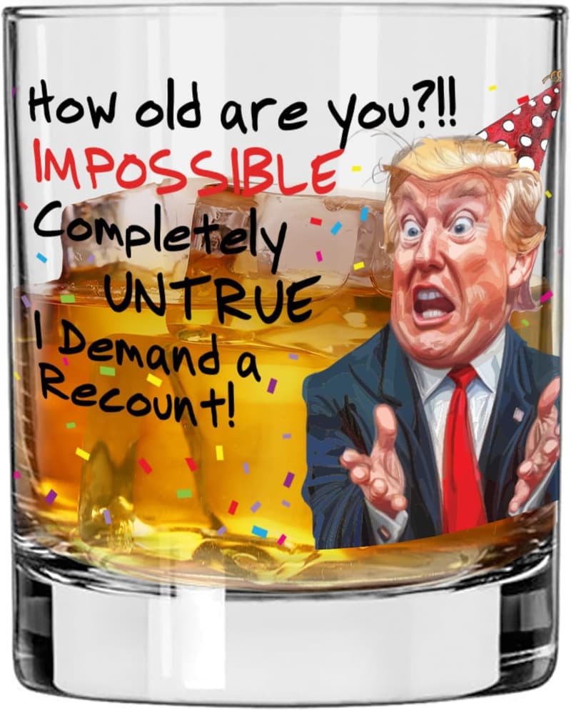 Funny Birthday Whiskey Glass for Dad, Made in the USA
