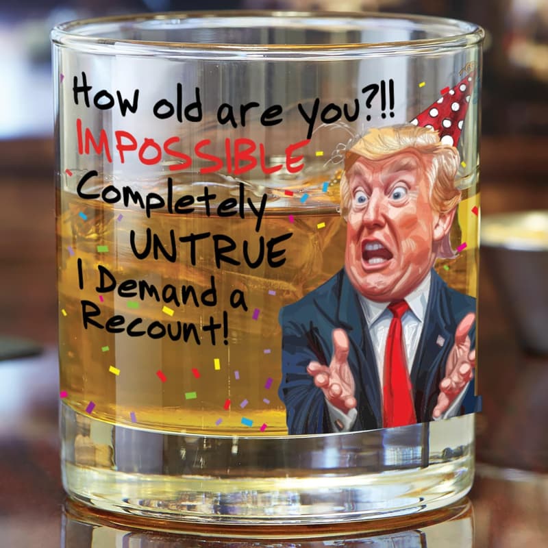 Funny Birthday Whiskey Glass for Dad, Made in the USA