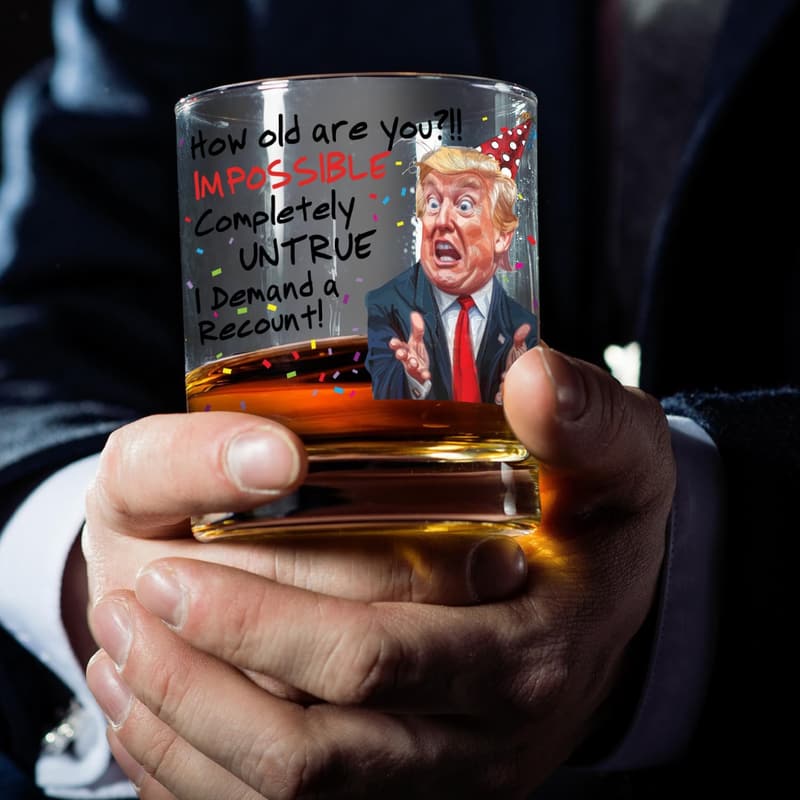 Funny Birthday Whiskey Glass for Dad, Made in the USA