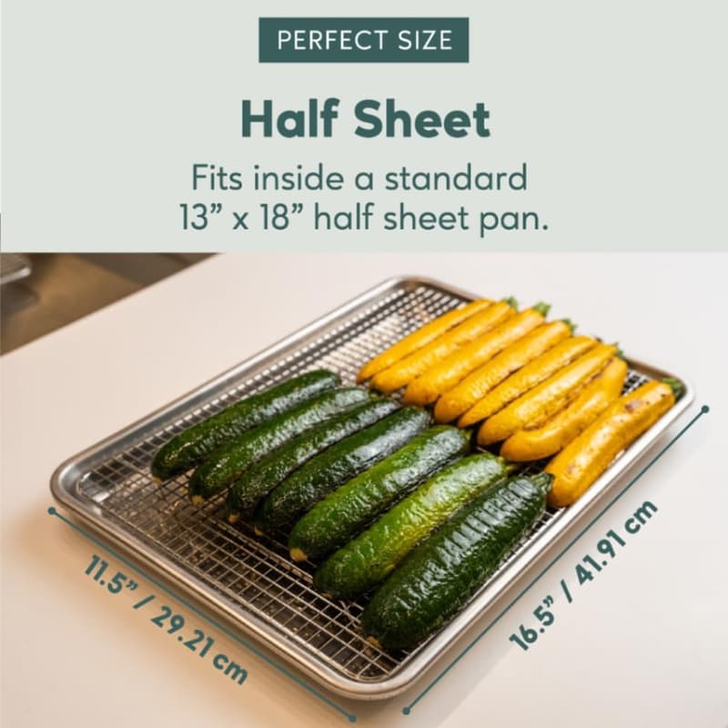 Heavy Duty Stainless Steel Baking Racks Set of 2 - 11.5 x 16.5-inch