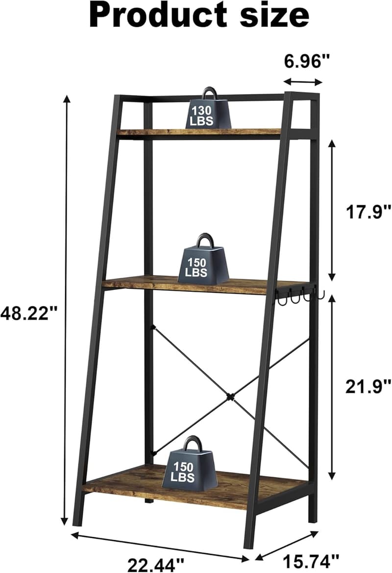 Metal Aquarium Stand for 5-10 Gallon Tanks with Plant Shelf