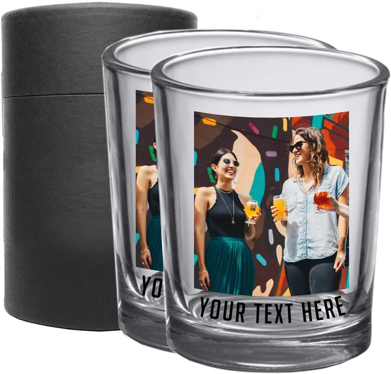 Personalized Shot Glass Set - Custom Images for Anniversaries