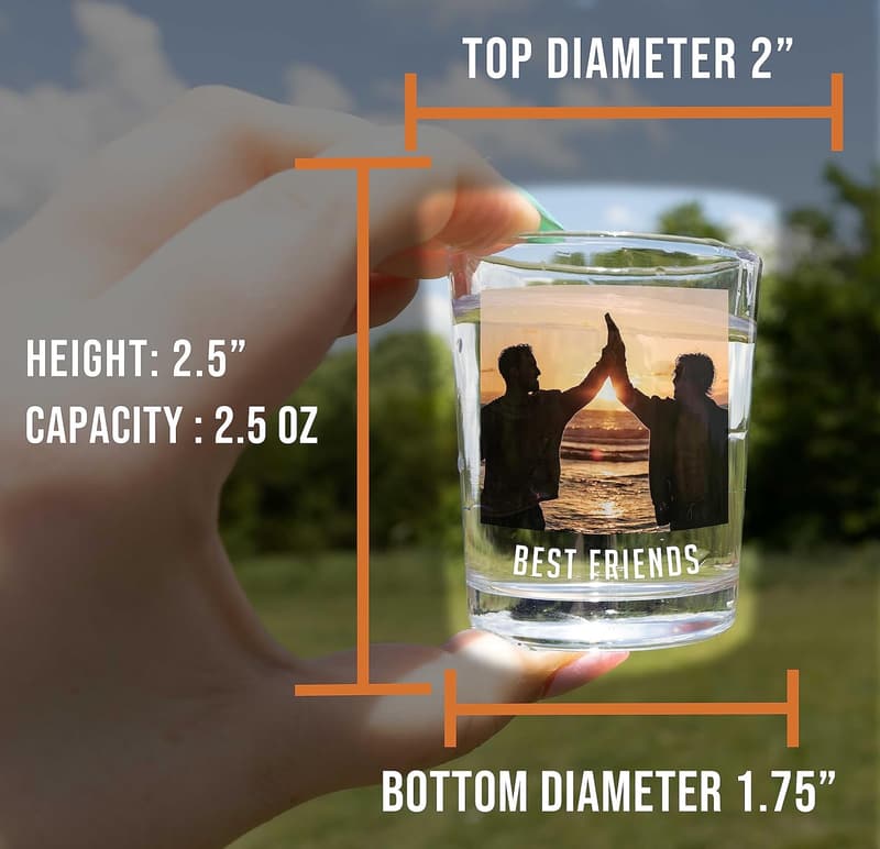 Personalized Shot Glass Set - Custom Images for Anniversaries