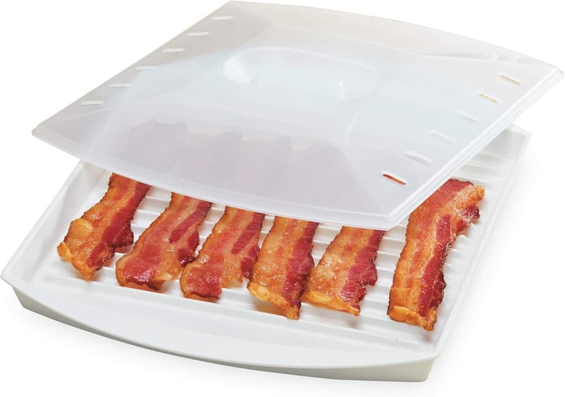 Microwavable Bacon Grill - 1 Piece, White