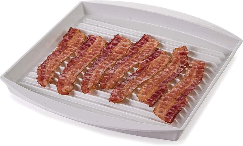 Microwavable Bacon Grill - 1 Piece, White