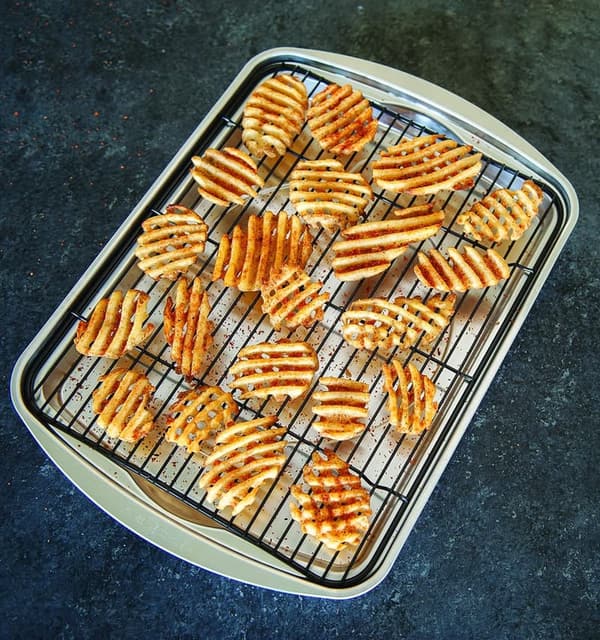 Oven Bacon Baking Tray, 17x12 in, Stainless Steel
