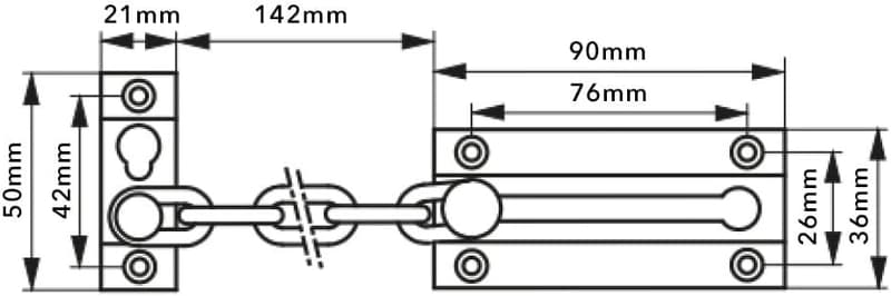 Heavy-Duty Stainless Steel Door Chain Lock for Reinforced Security